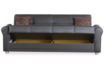 Avalon Plus Zen Brown PU Sofabed,Ottomanson (Previously Casamode)